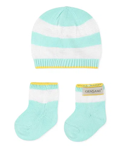 HAPPY Z字形图案套头帽套装