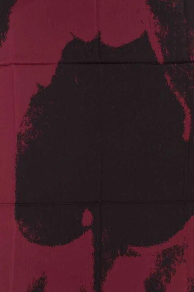 Alexander Mcqueen Twill Foulard Abstract Pattern In Black