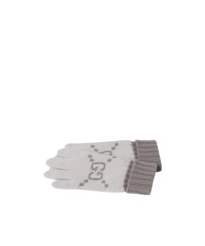 Gucci Jacquard Gloves In Grey
