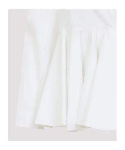 Alaïa Flared Long-sleeved Shirt In White
