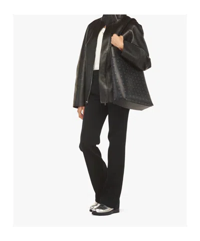 Mcm Double-handle Handbag In Black