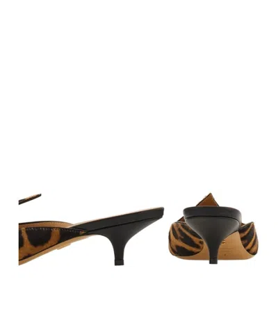 Ferragamo Printed Calf Hair Dorye Mules In Animal Print