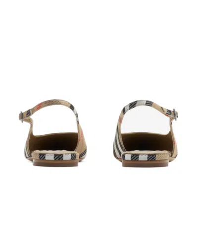 Burberry Check Birdie Slingback Ballerina Flats Women In Multi
