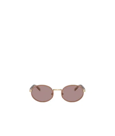 Prada Woman Sunglass Pr B56s In Light Purple Brown
