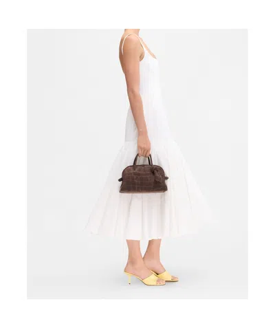 Jacquemus Agave Flared Midi Dress With Square Neckline In White