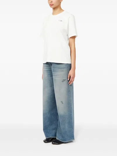 Mm6 Maison Margiela Mm6 By Maison Margiela Relaxed-fit Cotton T-shirt With Subtle Logo Detail