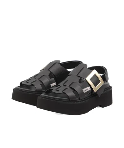 Roger Vivier Woman Sandals Black Size 8 Leather In Black