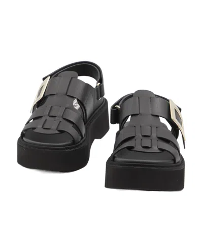 Roger Vivier Woman Sandals Black Size 8 Leather In Black