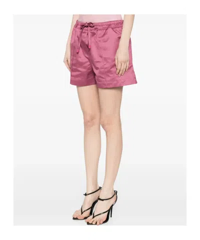 Tom Ford Shiny Rayon Satin Pj Shorts In Pink