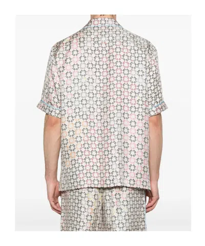 Givenchy Logo-intarsia Silk Pyjama Shirt In White