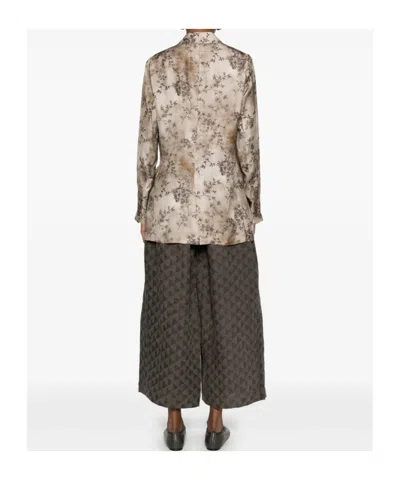 Uma Wang Khloe Jacket In Viscose And Cupro In Dirty White/gray