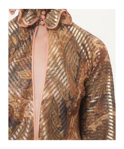 Valentino Loose Pleated Silk-blend Shirt In Neutrals