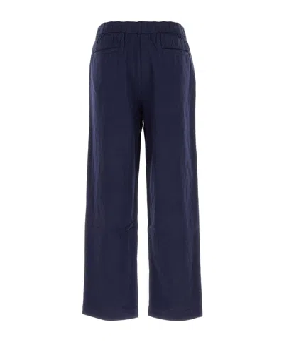 Polo Ralph Lauren Pleated Trousers With Drawstring Waist In Blue