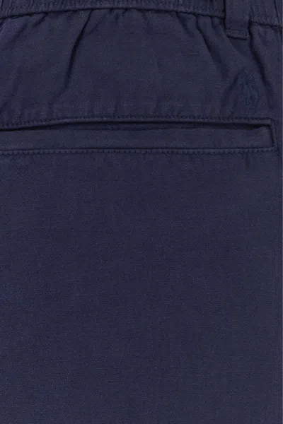 Polo Ralph Lauren Pleated Trousers With Drawstring Waist In Blue