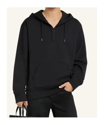 Courrèges Buttoned Sweatshirt In Black