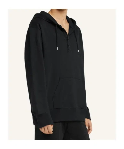 Courrèges Buttoned Sweatshirt In Black