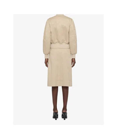 Givenchy Jupe Asymétrique En Coton Monogramme 72 In Light Beige