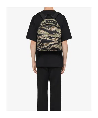 Givenchy Essential U Backpack In Nylon With Camo Print In Black