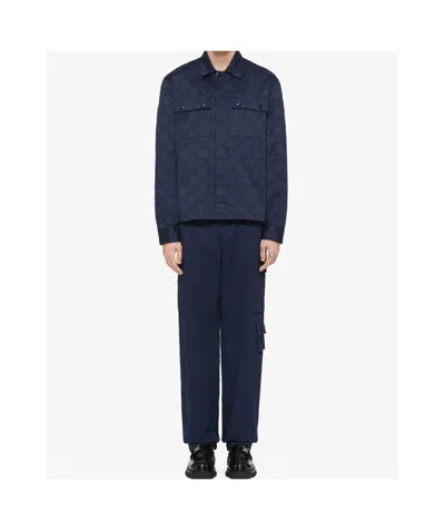 Givenchy Belt Loop Cargo Pants In Navy Blue