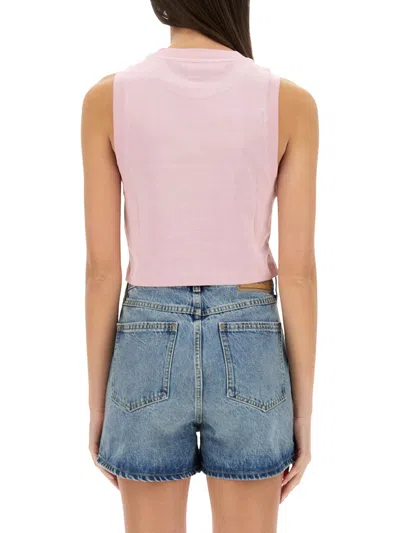 Moschino Jeans Cropped Top With Print
