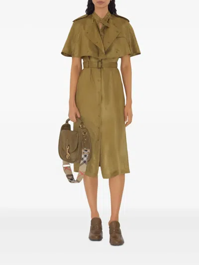 Burberry Midikleid Im Trenchcoat-stil In Brown