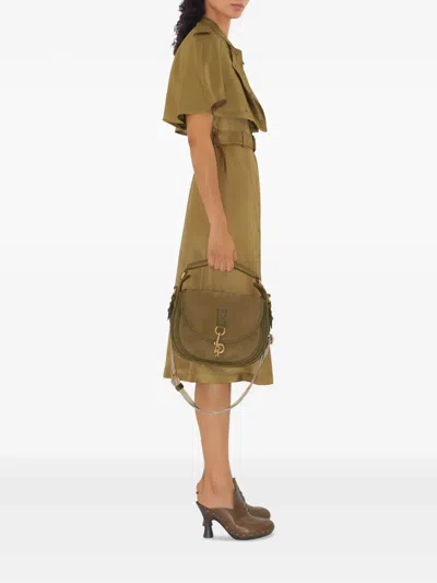 Burberry Midikleid Im Trenchcoat-stil In Brown