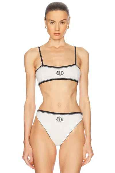 Bode White Deco Bralette In Cream