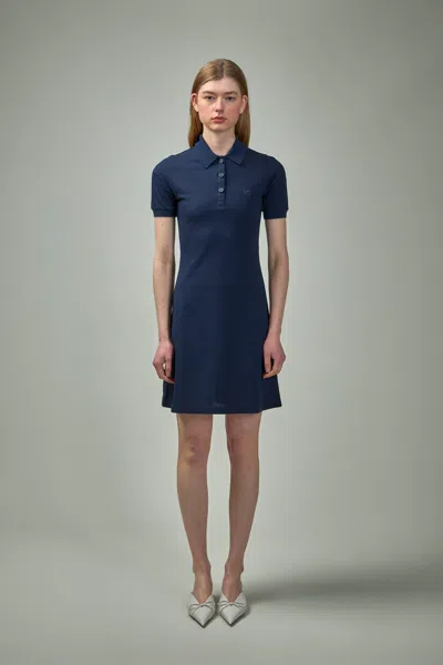 Courrèges Woman Mini Dress Midnight Blue Size M Cotton In Blue