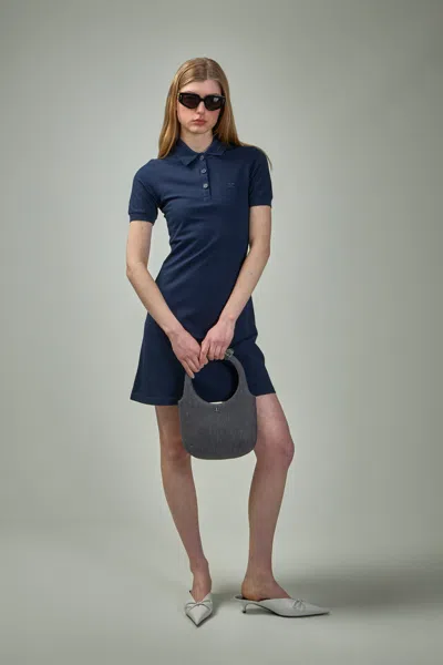Courrèges Woman Mini Dress Midnight Blue Size M Cotton In Blue