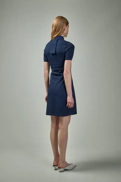 Courrèges Woman Mini Dress Midnight Blue Size M Cotton In Blue