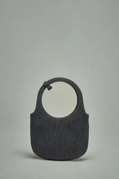Shop Courrèges Bag Holy Denim In Grey