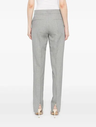 Jil Sander Wool Checked Trousers In Grey