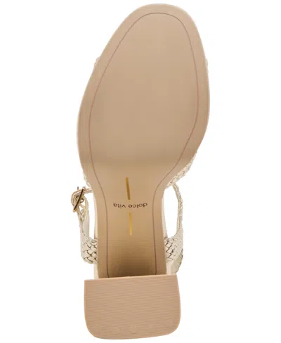 Dolce Vita Peyten Sandals Light Gold Woven Stella In Light Gold Woven Leather