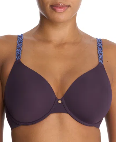 Natori Pure Luxe Custom Coverage Contour Underwire Bra In Verbna,sea
