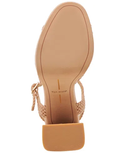 Dolce Vita Women's Peyten Platform Sandals In Cafe Woven Leather