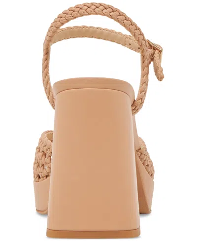 Dolce Vita Women's Peyten Platform Sandals In Cafe Woven Leather