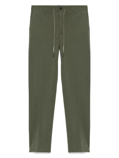Circolo 1901 Straight Leg Cotton Trousers With Pockets In Green