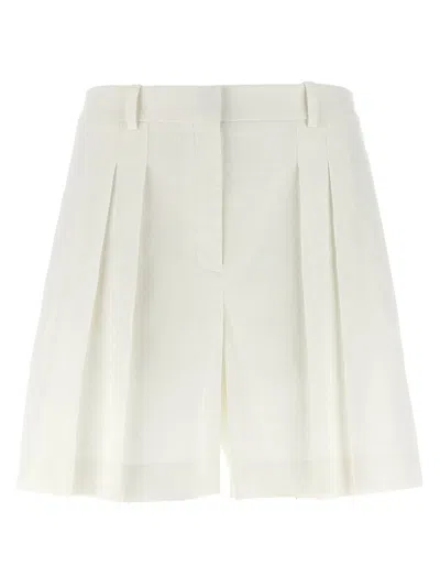 Theory Pleated Design Bermuda Shorts In White
