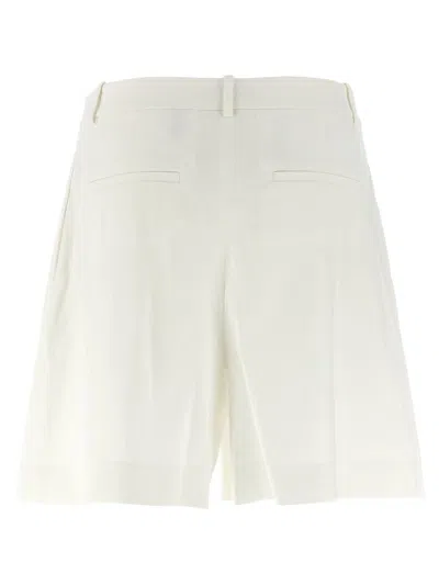 Theory Pleated Design Bermuda Shorts In White