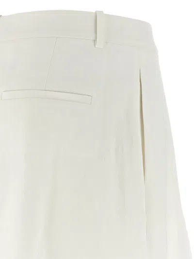 Theory Pleated Design Bermuda Shorts In White