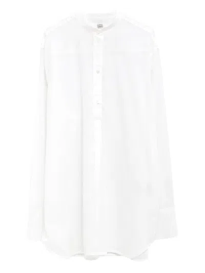 Totême Toteme Stand Up Collar Blouse In White
