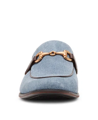 Steve Madden Men's Octavian Penny Loafer In Navy,tan