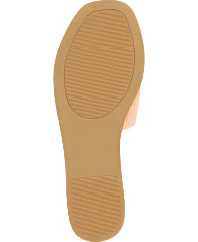 Journee Collection Journee Women's Prisilla Medium And Wide Width Flat Sandals In Peach