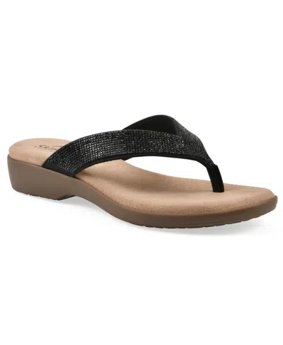 Cliffs By White Mountain Becharm Sandal In Black Fabric