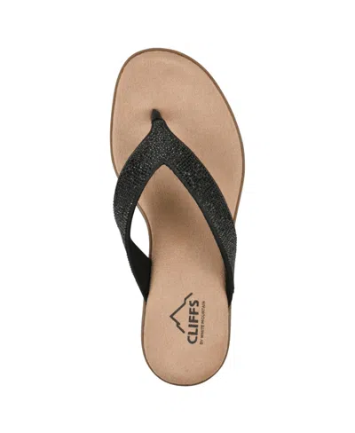 Cliffs By White Mountain Becharm Sandal In Black Fabric