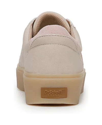 Dr. Scholl's Women's Madison-lace Sneakers In Beige Faux Leather