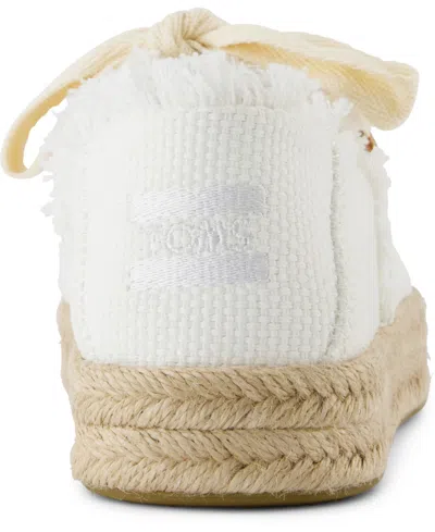 Toms Women's Carolina Lace-up Espadrille Beachside Woven In White