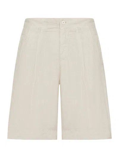 Transit Linen Bermuda Shorts In Nude & Neutrals