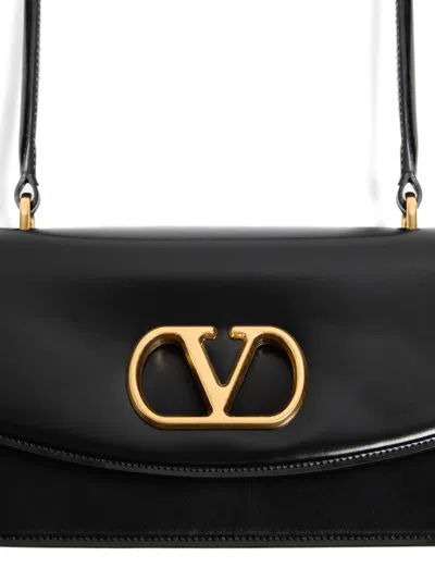 Valentino Vain Bag With Handle In Leather In Black