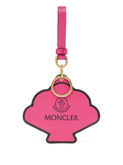 Moncler Women Scallop Shell Keyring In Pink